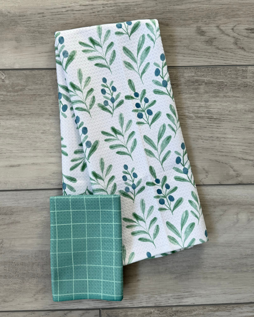 Teal Window Pane Washcloth