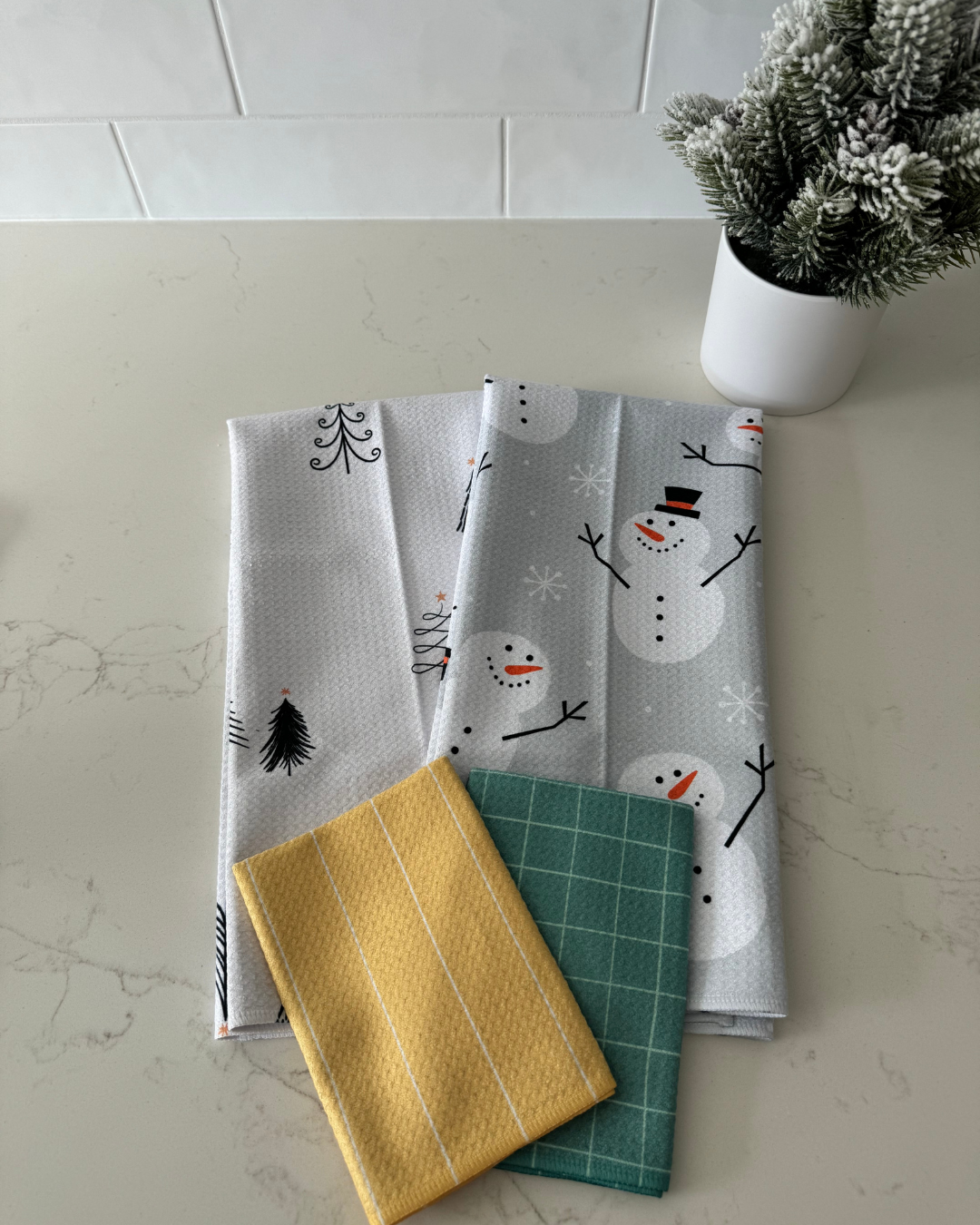 Teal Window Pane Washcloth