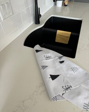 Load image into Gallery viewer, Black and Gold Tree Towel
