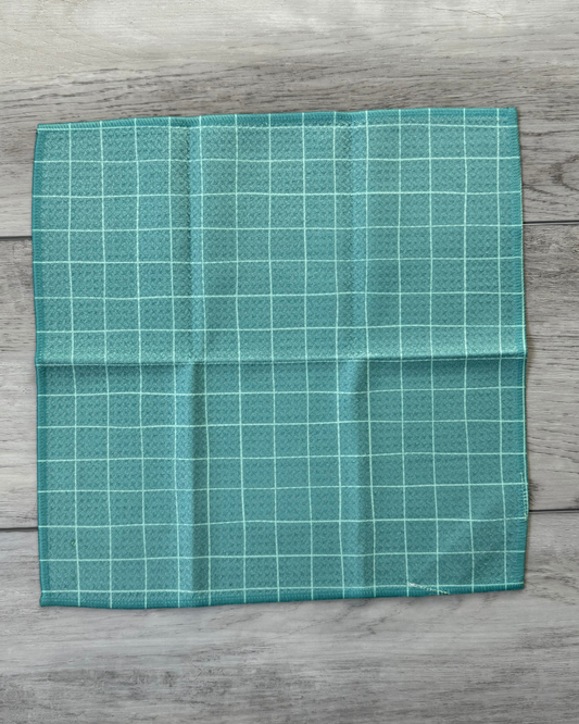 Teal Window Pane Washcloth