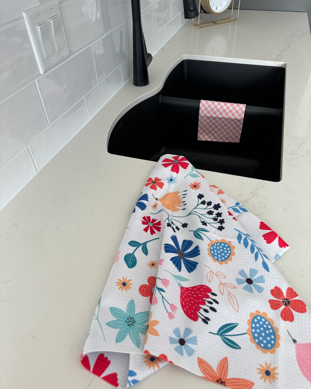 Pink Gingham Washcloth