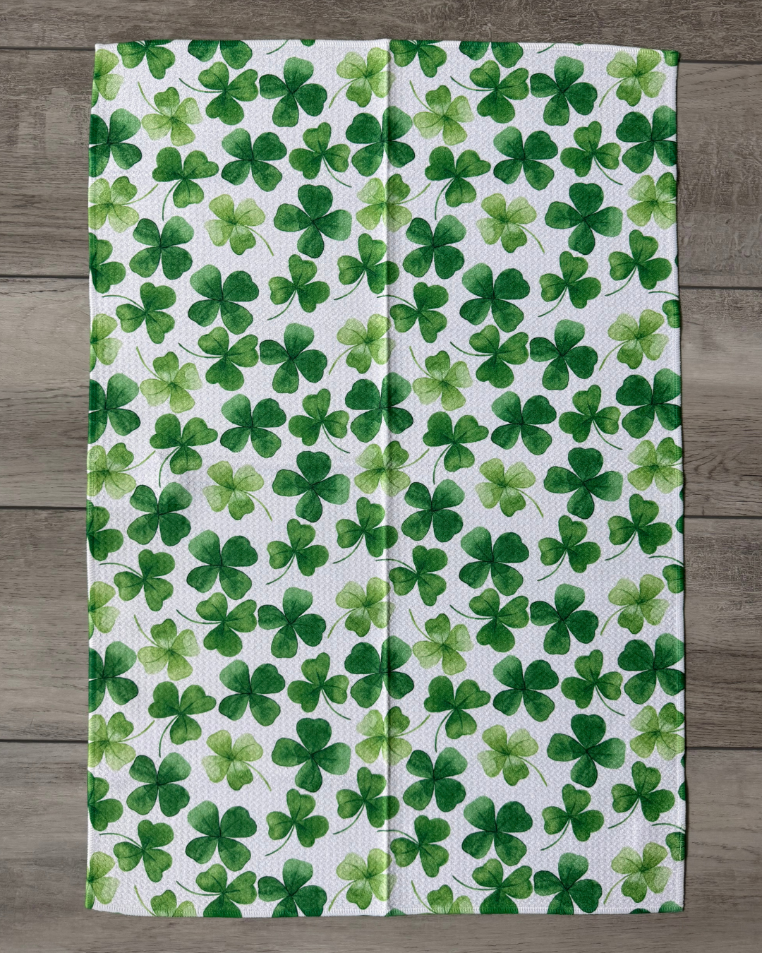 Watercolor Shamrock Towel