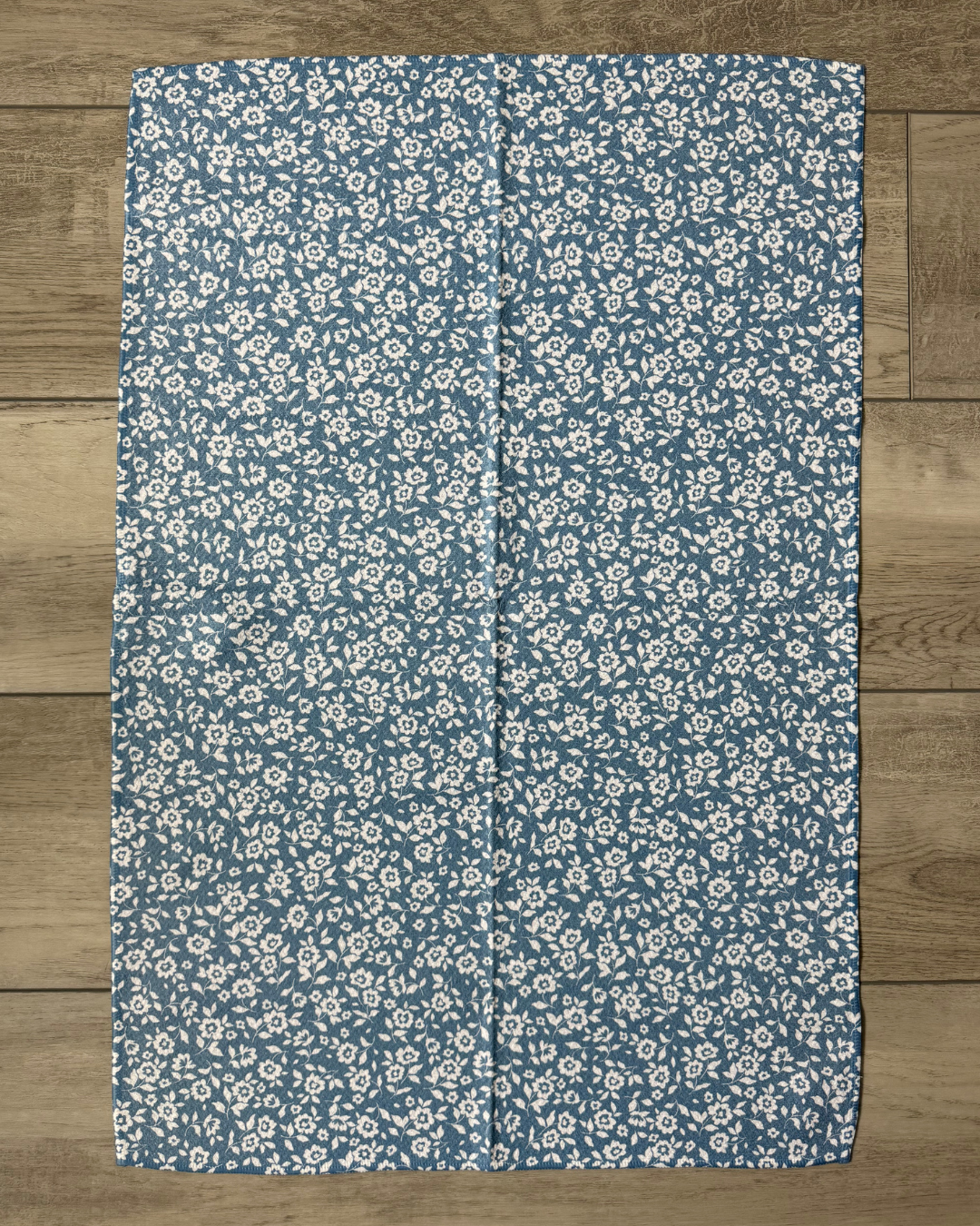 Blue and White Vintage Floral Towel
