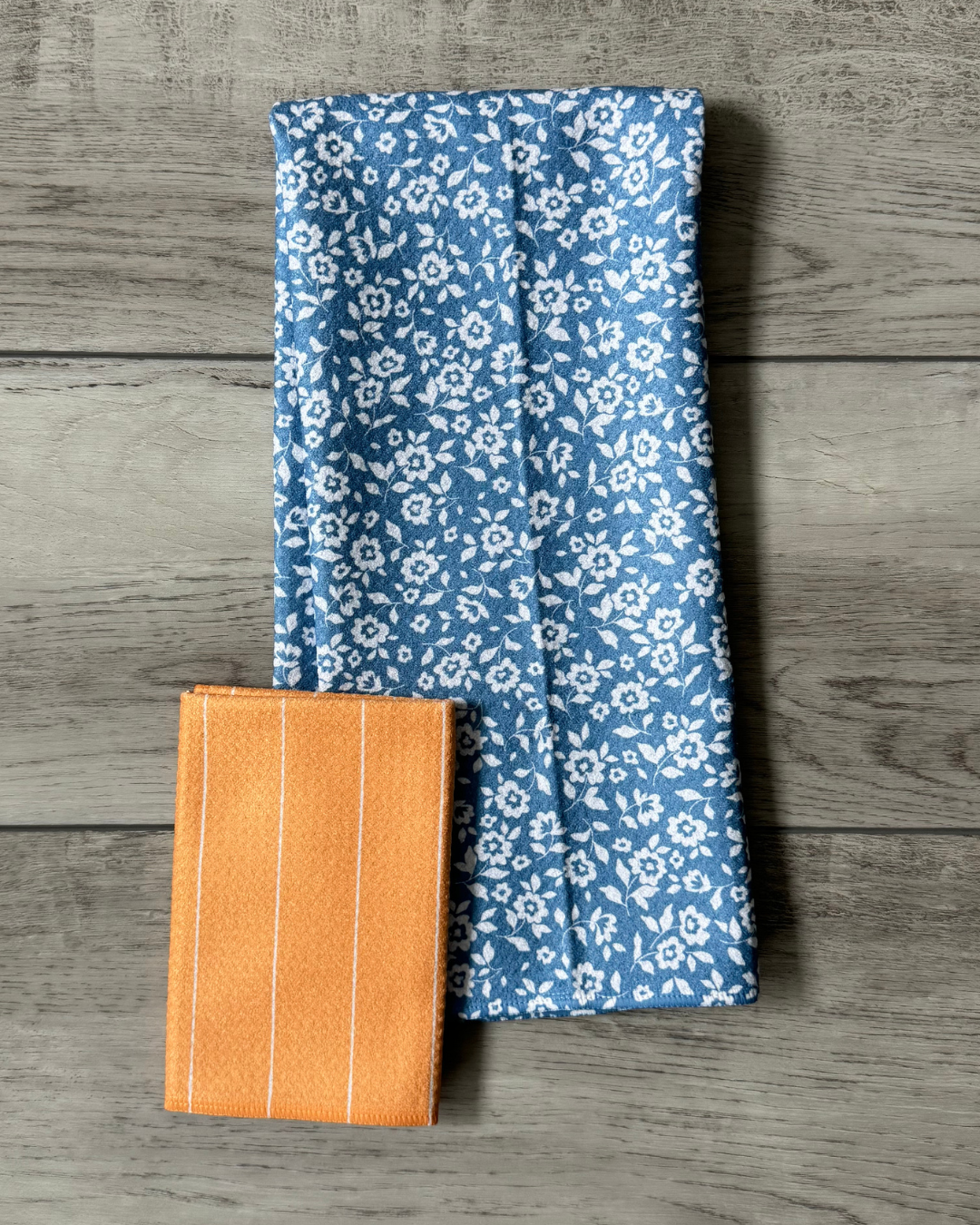 Orange Pin Stripe Washcloth
