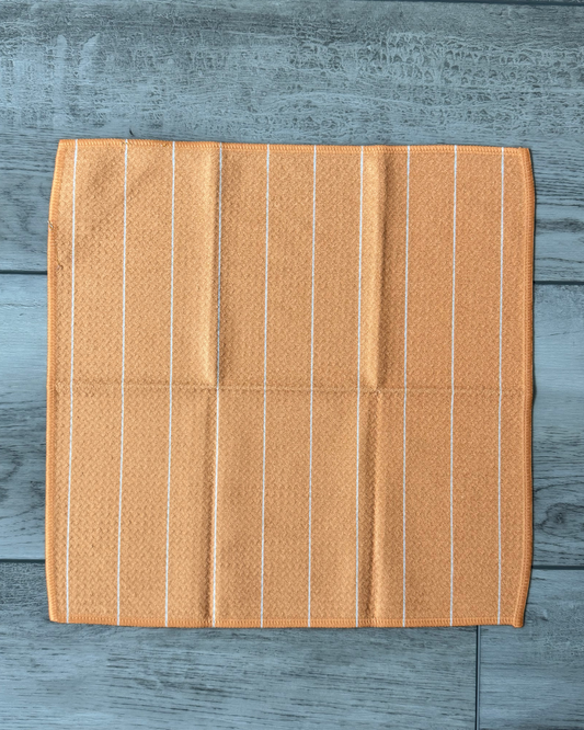 Orange Pin Stripe Washcloth