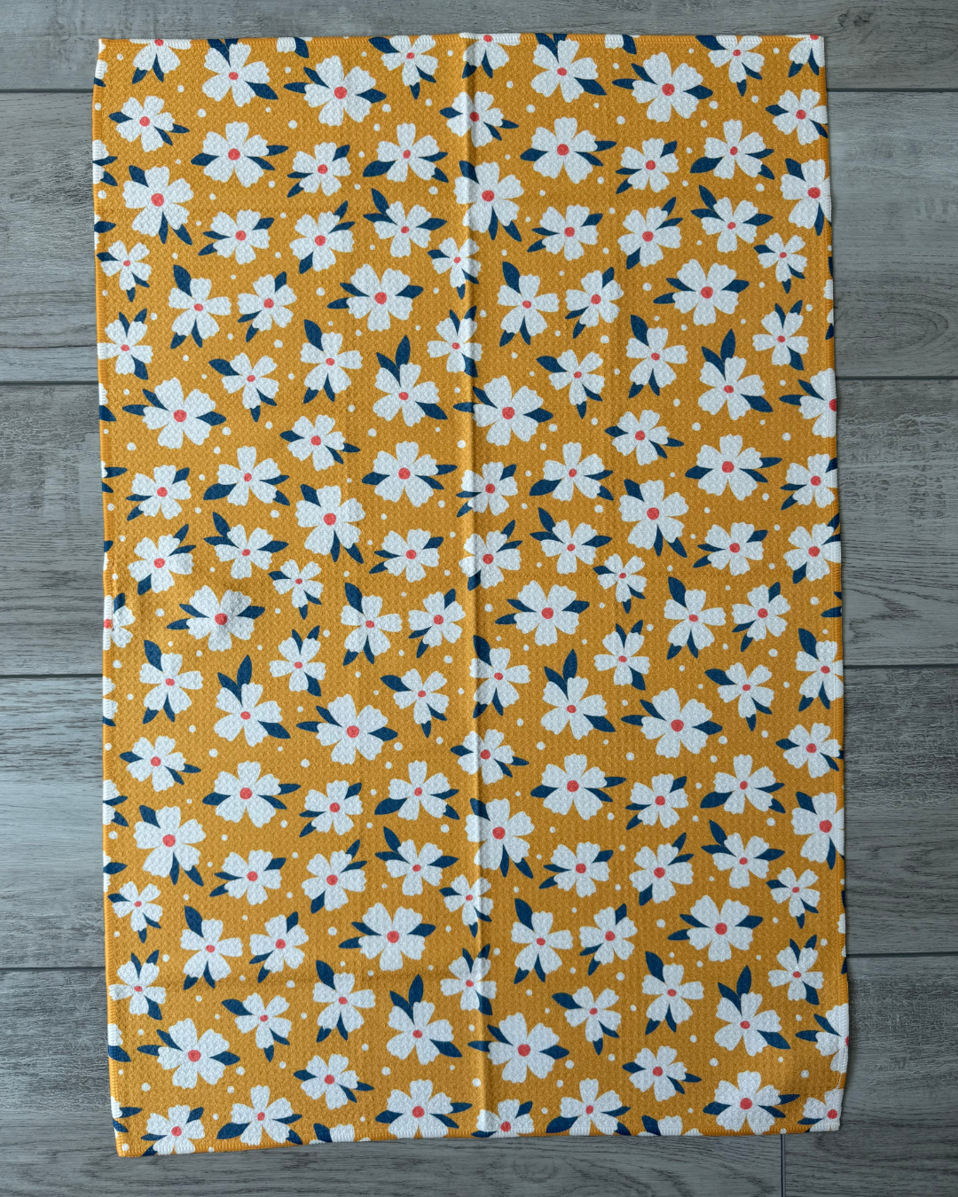 Yellow Funky Floral Towel