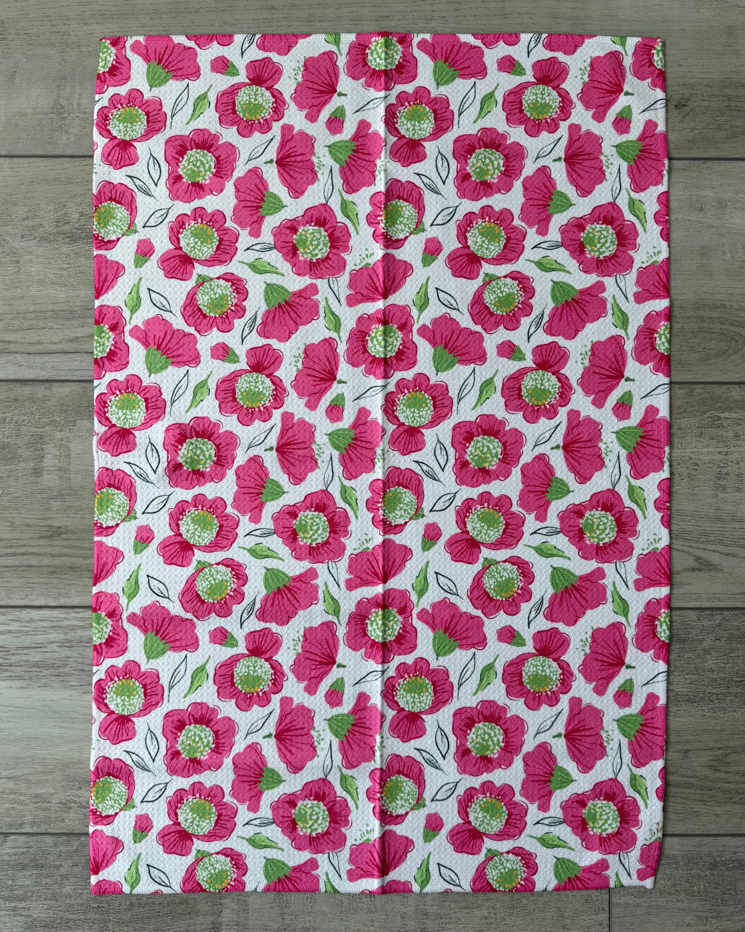Fuchsia Pink Poppy Towel