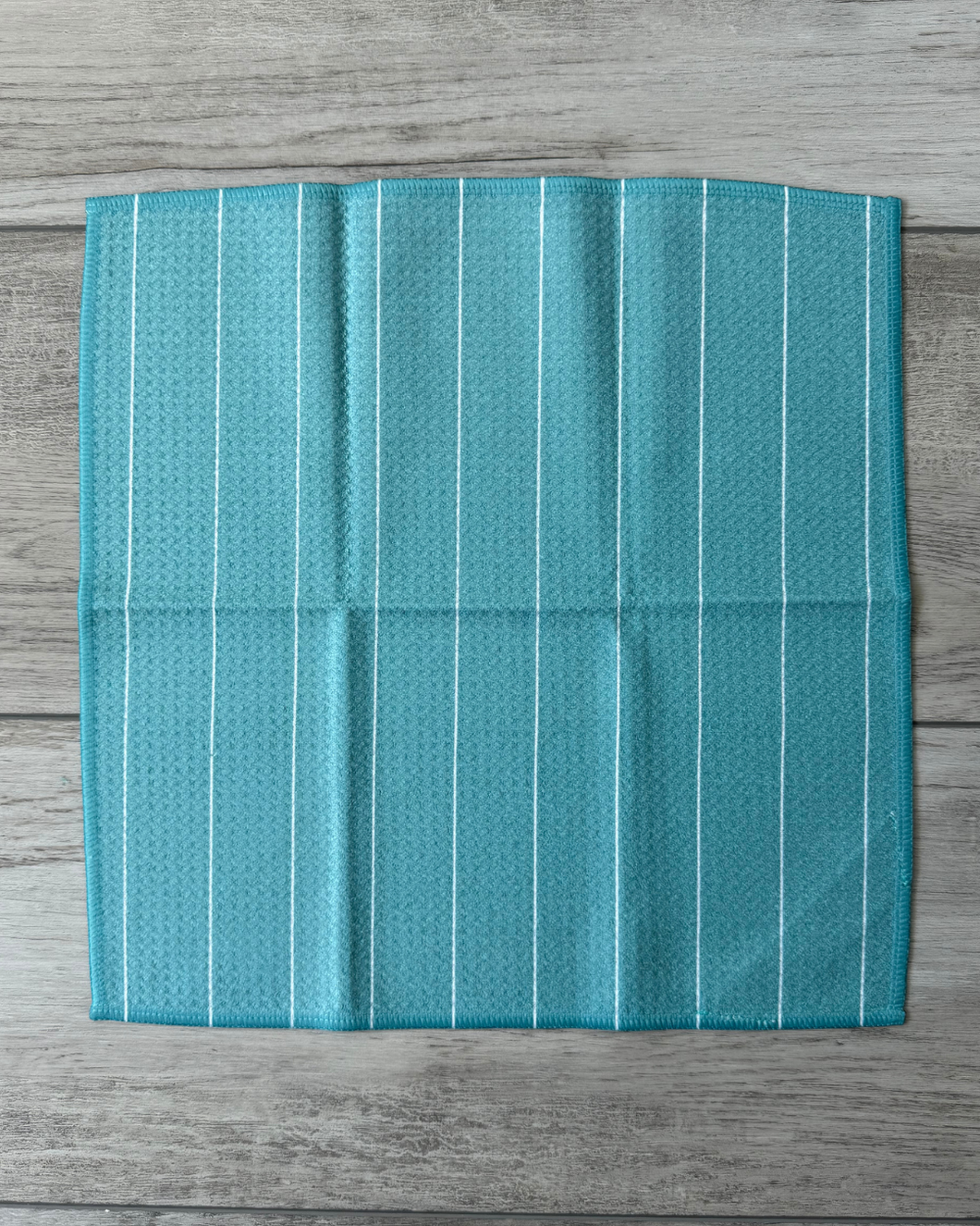 Teal Pinstripe Washcloth