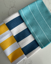 Load image into Gallery viewer, Teal Pinstripe Washcloth
