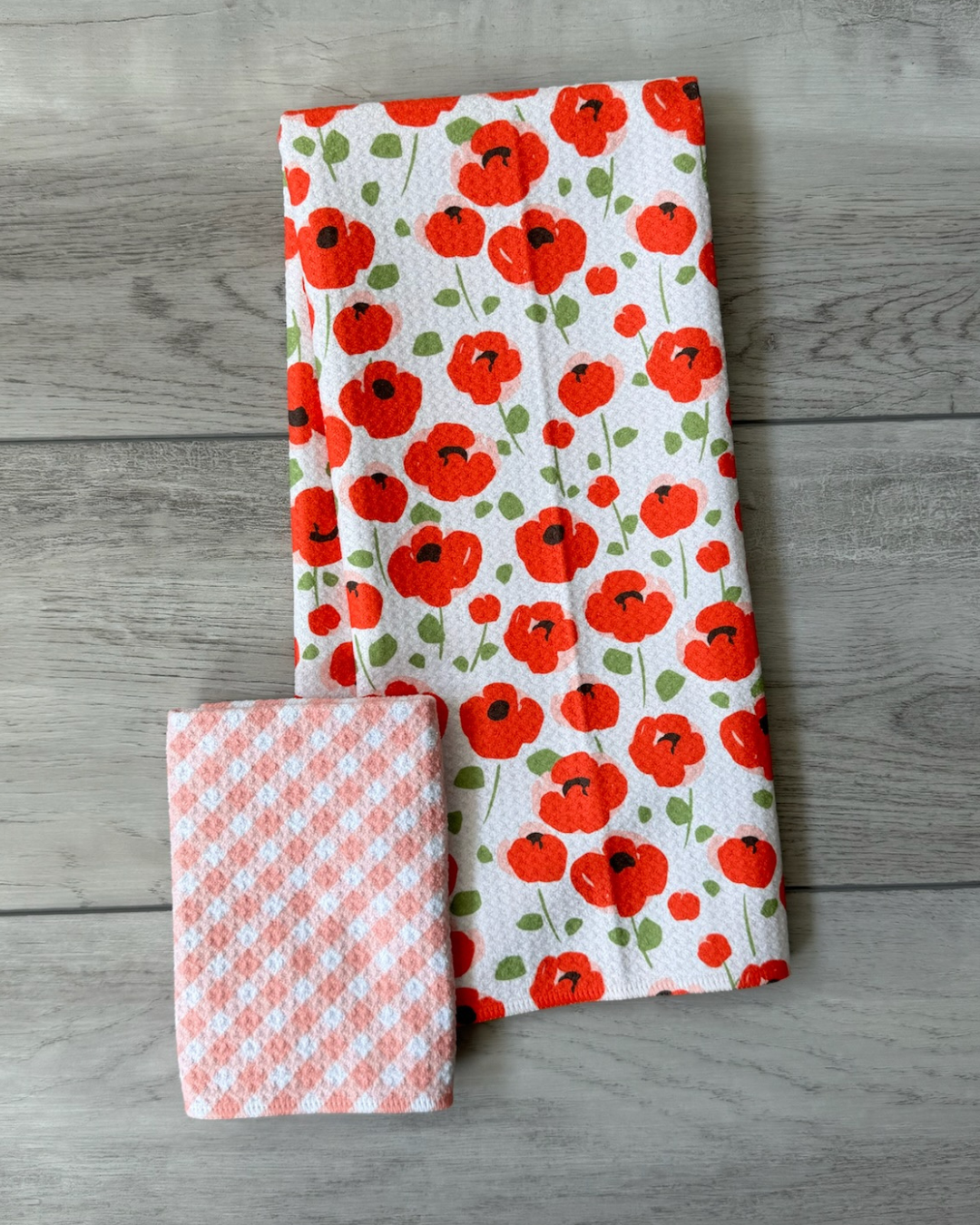 Peach Diagonal Stripe Washcloth