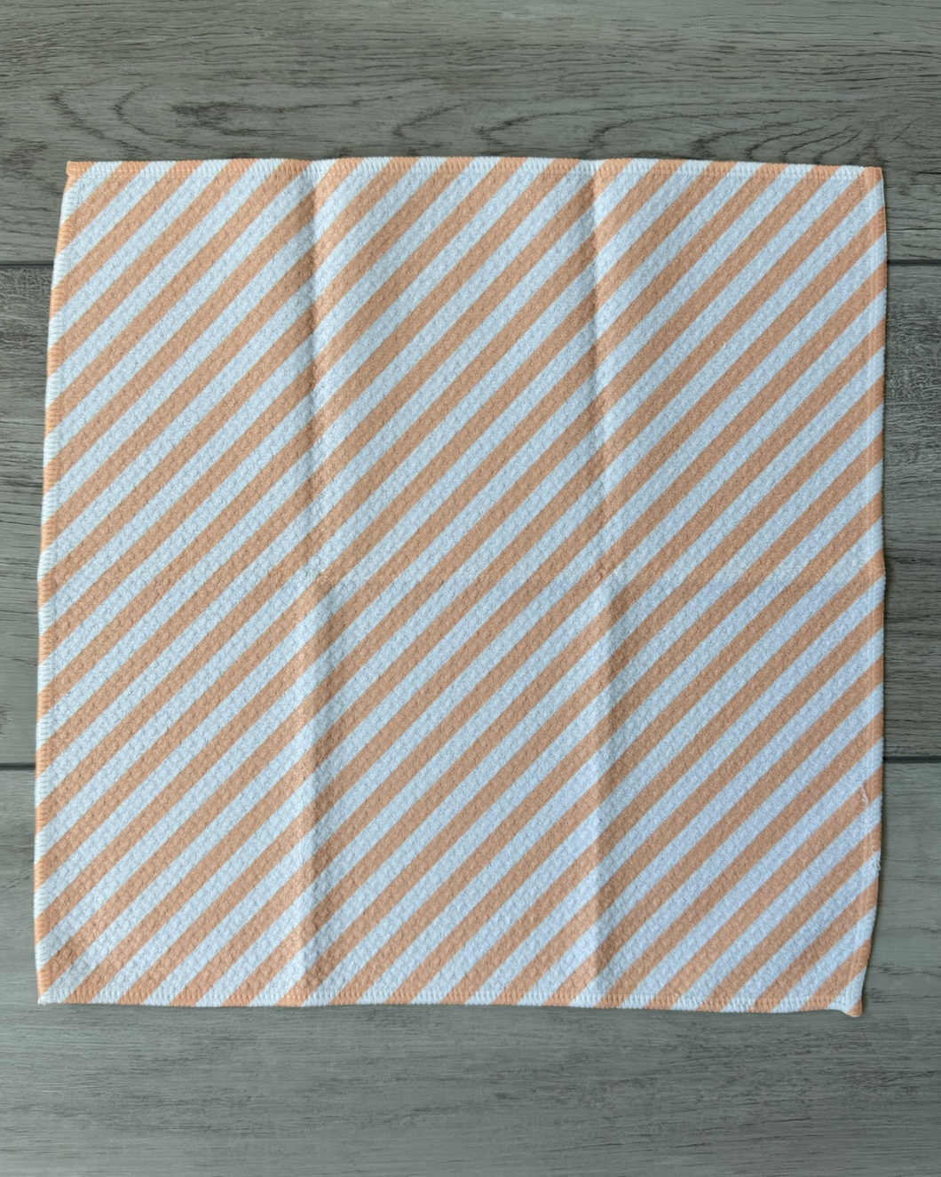 Peach Diagonal Stripe Washcloth