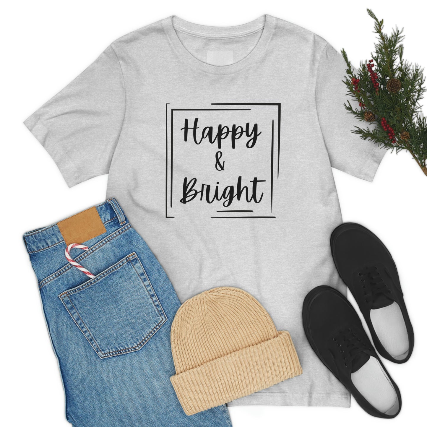 Happy & Bright Logo Jersey Short Sleeve Tee