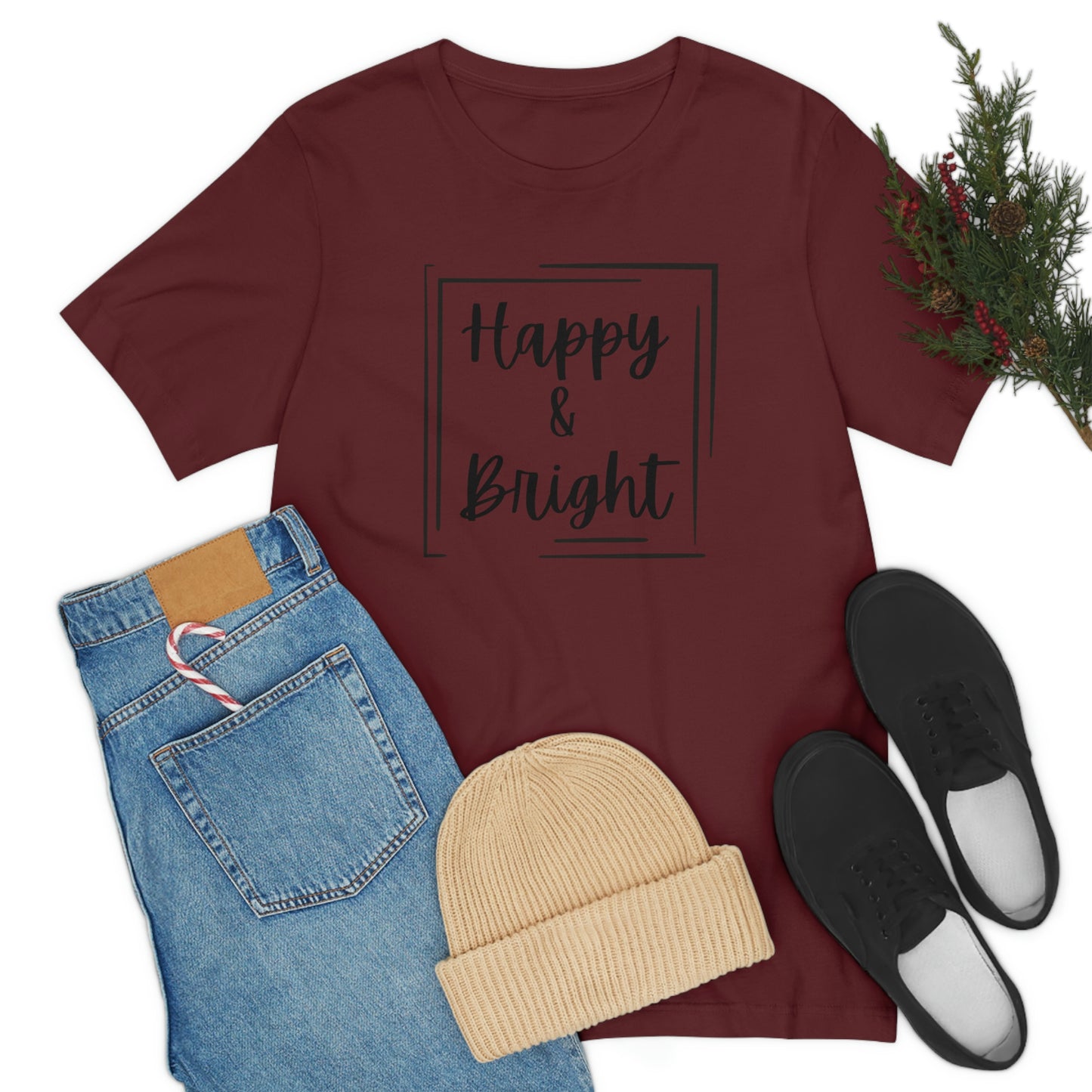Happy & Bright Logo Jersey Short Sleeve Tee