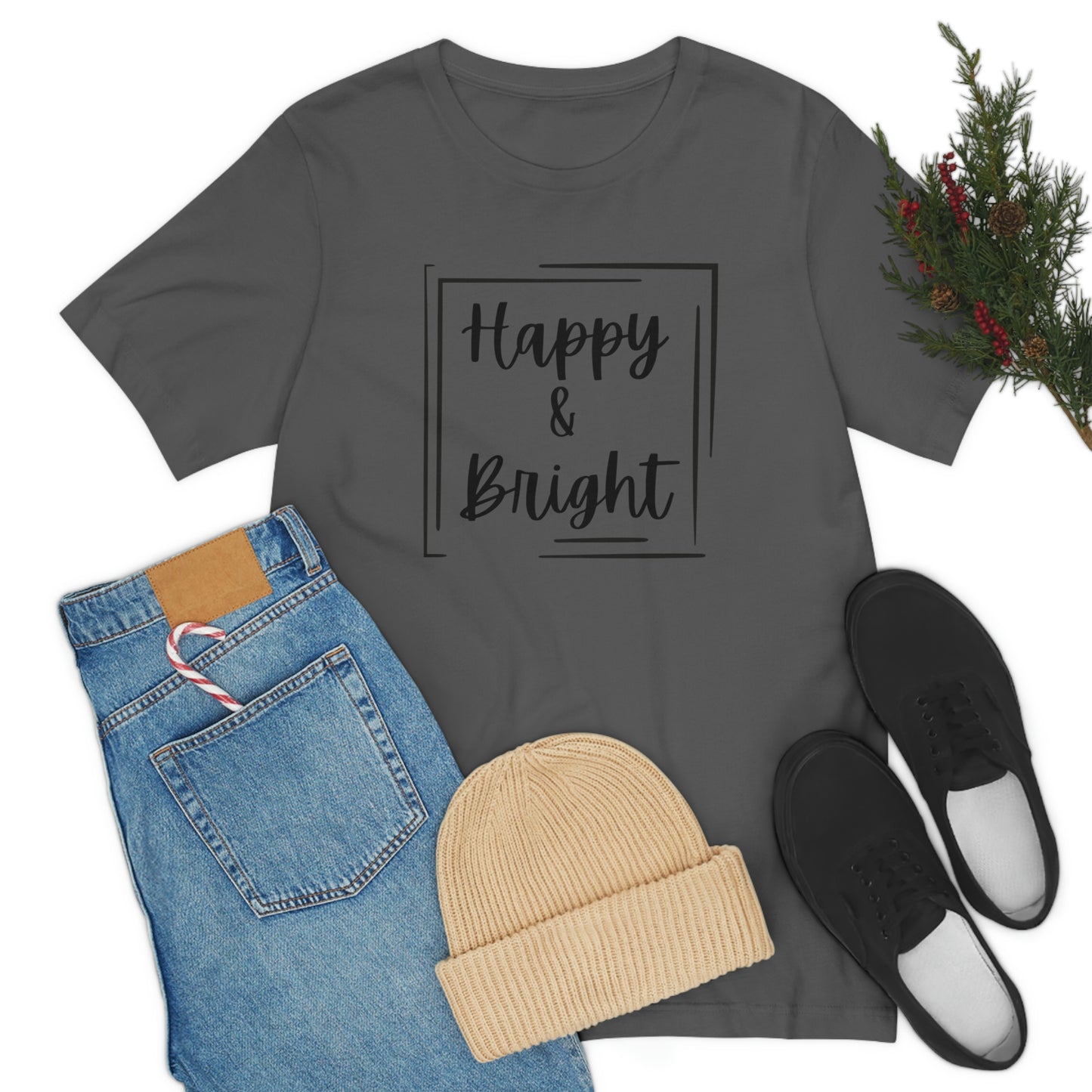 Happy & Bright Logo Jersey Short Sleeve Tee