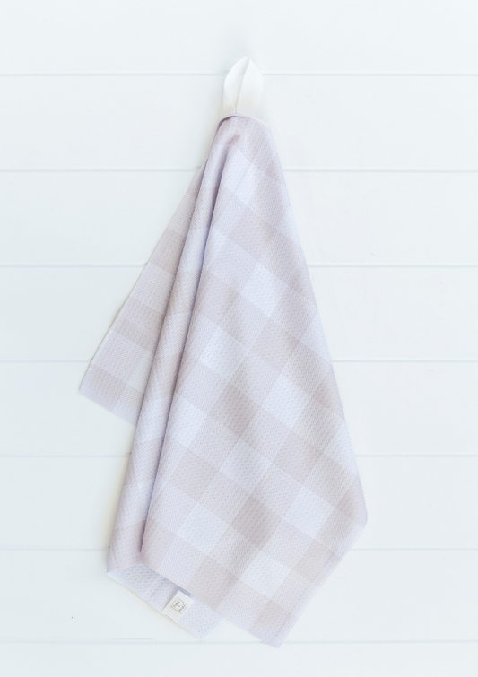 Greige Buffalo Plaid Towel