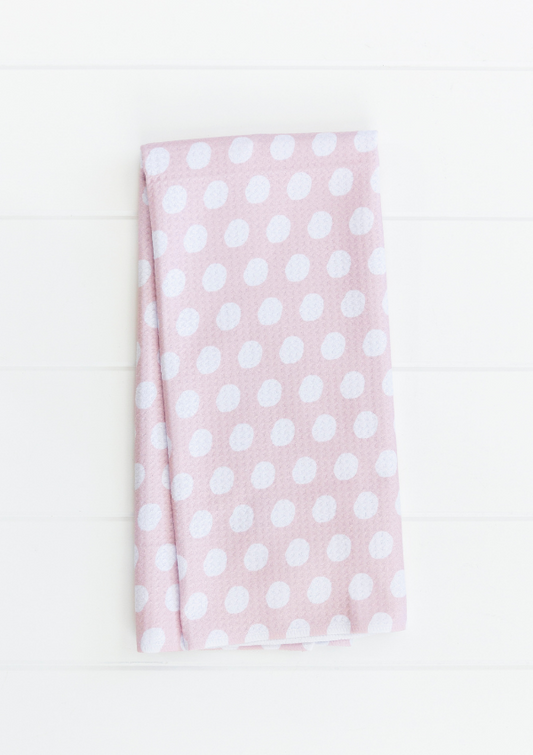 Pink Polka Dot Towel