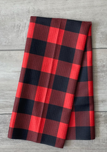 Load image into Gallery viewer, Red and Black Buffalo Plaid Towel
