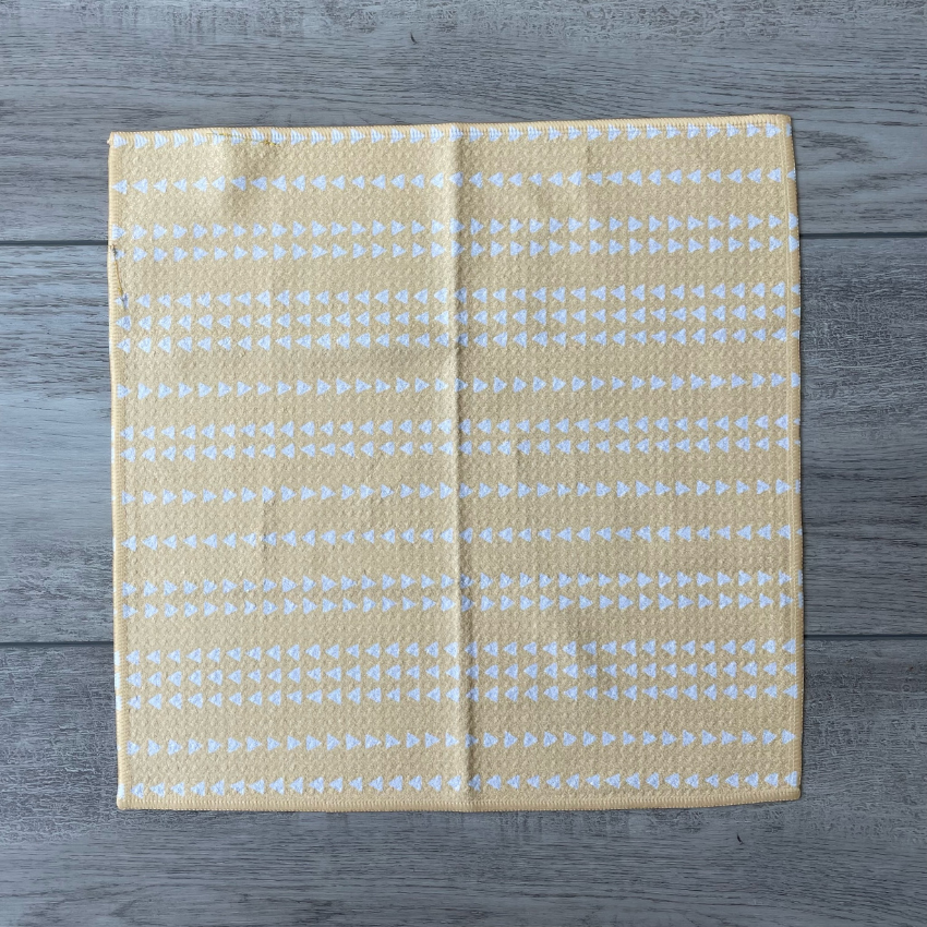 Triangles on Yellow Washcloth
