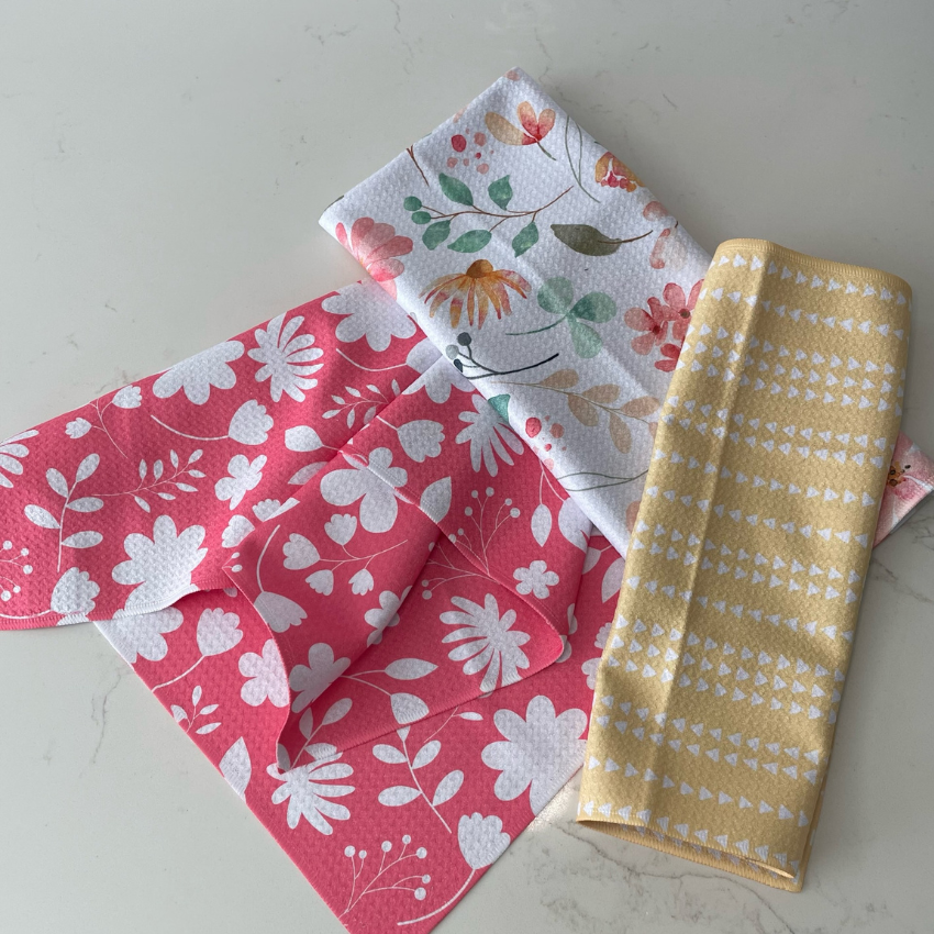Coral Floral Towel