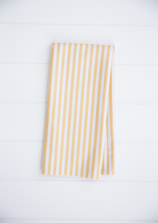 Yellow Pin Stripe Towel