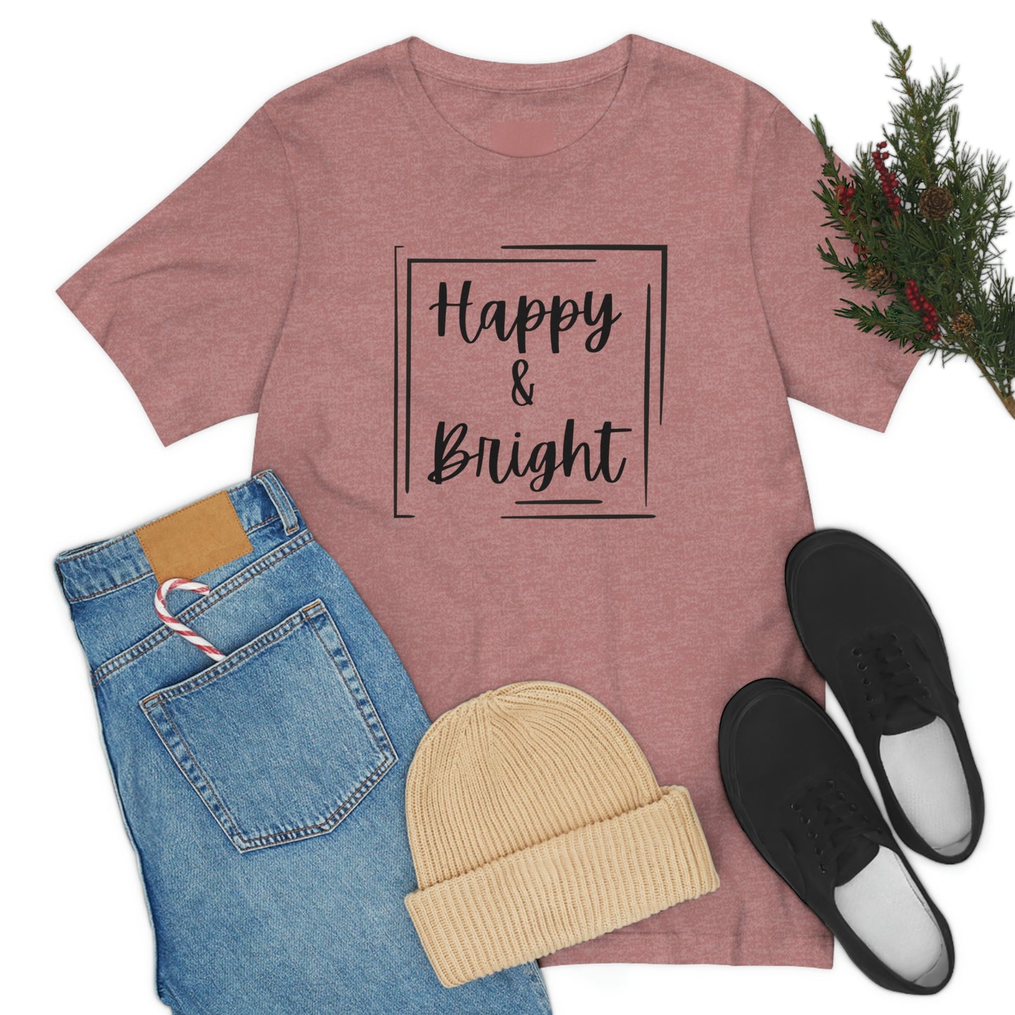 Happy & Bright Logo Jersey Short Sleeve Tee